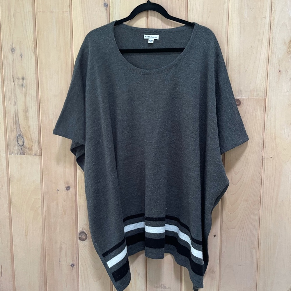 Croft And Barrow L/XL Poncho Gray